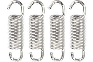 A ABSOPRO 4pz 43mm 1.69" Moto Marmitta Scarico Tubo Molla Molle Tono Argento