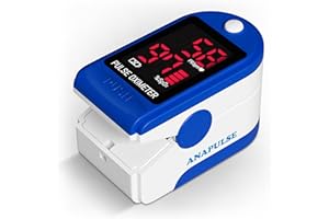 Anapulse Finger Pulse Oximeter | Digital Display | Heart Rate & Oxygen Level Readings | Batteries, Carrycase and Lanyard Included | CE Approved | NHS Supplied (ANP100)