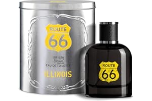DIAMOND INTERNATIONAL ROUTE 66 Illinois | Confezione Regalo Special Edition, Profumo Uomo da 100ml in Scatola di Latta, Fragranza Intensa e Distinta