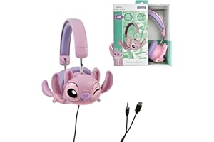 Lexibook, Disney Stitch, Cuffie stereo cablate pieghevoli con limitatore di volume Angel di Disney Stitch, Rosa, HP015D1