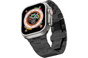 TOPSIC Bransoletka ze stali nierdzewnej, kompatybilna z Apple Watch Ultra 2 / Ultra 49 mm, 45 mm, 44 mm, 42 mm, metalowy pasek zastępczy, pasek ze stali nierdzewnej do iWatch Ultra 2/ Ultra Series 9, 8, 7,