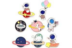 Regerly Anstecknadeln aus Emaille, 8 Stück, Broschen, süß, Planet, Weltraum, Legierung, für Kleidung, Taschen, Jacken, Hut, DIY Zubehör