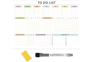 MOOROVGI Cleaning Schedules and Checklists Dry Erase Magnetic Cleaning Chores Planner Whiteboard for Refrigerator (to DO List)