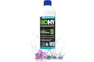 BiOHY Detergente per finestre professionale (Bottiglia da 500ml) | Detergente concentrato per vetri | adatto ai PULITORI A VUOTO PER VETRI | pulizia senza striature (Fensterreiniger)