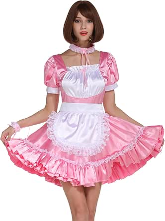 GOceBaby Sissy Zofen Kostüm – Weiß, Spitze & Satin, Kleid Mit Schürze, Verschiedene Größen