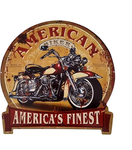 Retro Blechschild Pin-Up Girl Motorrad Garage – 20x30cm, Metall, Witziger Spruch, Deko & Geschenk