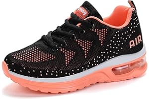 SUMATENG Homme Femme Chaussures de Sport Course Sneakers Air Running Baskets Fitness Outdoor Gym Multicolore Respirante Shoes Legere Confortable Antidérapant Noir Blanc Gris Rose Rouge 34-46EU
