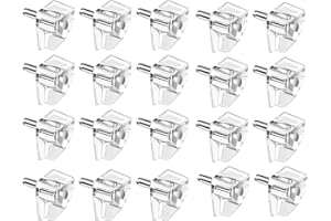 OTHMRO 20 Pack 5mm Shelf Support Pegs, L-Shaped Crystal Shelf Pins Replacement Pegs, Clear Plastic Cupboard Shelf Pegs for Furniture Wardrobe Bookcase Kitchen