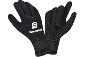 Summshall Gants thermiques antidérapants en néoprène de 3 mm pour enfants, protection UV50+, gardent au chaud pour la plongée, le kayak, la plongée avec tuba, les sports nautiques