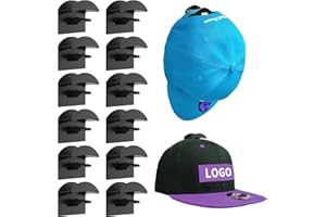 Towviy 12PCS Porte de Casquette, Crochet Chapeau Porte Casquette Mural Organisateur Casquette pour Rangement Casquettes de Baseball Serviette Chapeaux Echarpe