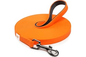 Rudelkönig Longe pour Chien 10m - Robuste et résistante aux intempéries - Longe avec poignée rembourrée - Laisse de Dressage pour Chien Pratique et Confortable