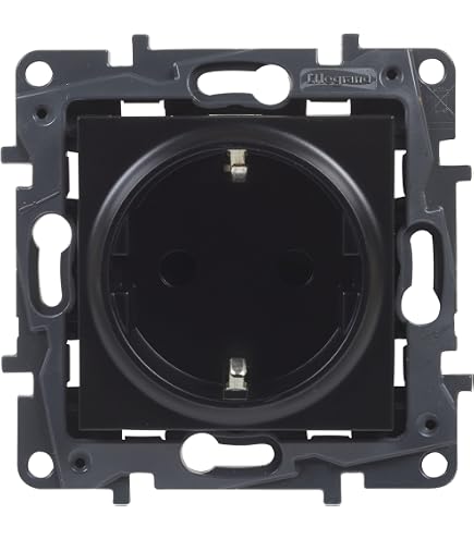Interrupteur/composant Niloé Step Legrand - 10A, 250V, Couleur Anthracite - Bornes Automatiques, Installation Encastrée Facile - Pour Cadre Niloé Step