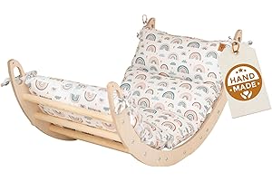 WoodsCraft Arche d'Escalade pour Bebe et Enfant avec Coussin Hypoallergénique | Arche Montessori Bebe - Arche Escalade | Jeux Montessori: Escalade Enfant Interieur