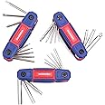 WORKPRO 24PC Folding Hex Key Set, Metric Ball End Key and Hex Keys, Torx Keys, Hexagonal Wrench Key Set for Bikes Automobile Machinery Repair