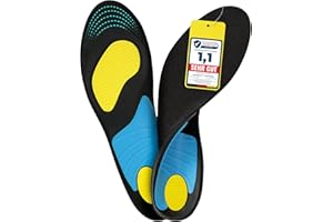 SMART&GENTLE Einlegesohlen Arbeitsschuhe für Beruf, Alltag und Sport - Einlegesohle Gel mit optimaler Stoßdämpfung und Stabilisierung 42/45 EU, zuschneidbar für Größe 42 bis 46