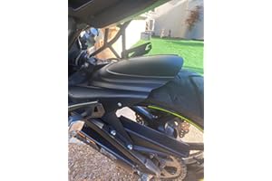 Midimttop Ver&sys650 accessori moto ABS posteriore pneumatico ruota parafango parafango paraspruzzi Replacement for Versys 650 KLE650 2007-2024 2020 2021 2022 2023 2024 (Nero)