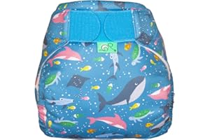TOTSBOTS – Baby Schwimmwindel – wiederverwendbare Schwimmwindeln, Größen Neugeborene bis Kleinkinder, schwimmbadsicher – Bengal Bay (Größe 2, 4,5–9 kg)