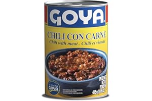 Goya Chili con Carne, Delicioso Platillo Tradicional, con Carne de Cerdo, Frijoles y Chiles, Ideal para Compartir