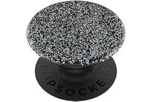 PopSockets PopGrip - Ausziehbarer Sockel und Griff für Smartphones und Tablets mit einem Austauschbarem Top - Glitter Black