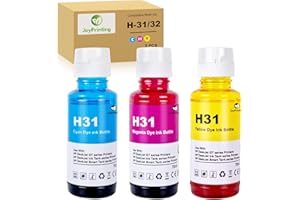 JoyPrinting 31 Ink 70ml Bottle Set Compatible with HP 31 Ink Bottles for Smart Tank 502 510 513 514 517 532 533 534 536 539 617 670 675 720 725 750 755 790 795 Smart 551571 651 655 (C/M/Y, 3-PK)