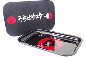 HÔMADICT Homadict Plateau multiusage Naruto avec Couvercle Magnétique - pour Rangement, Décoration, Service - 29 x 19 centimètre - Licence Officielle Naruto
