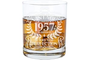 Always Looking Good Verre à whisky gravé pour homme - Vintage 1957 - Cadeau pour 68 ans - Verre à whisky gravé - Bourbon Scotch Lowball