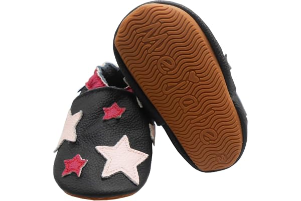 Mejale bébé garçon Fille Chaussures Caoutchouc et Semelle Souple Infantile Enfant en Bas âge Rampant Mocassins en Cuir Marche Anti-dérapant Nouveau-né Mini Enfants