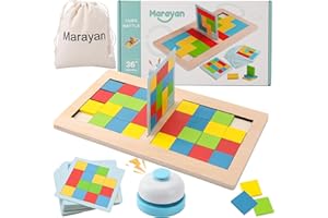 M MARAYAN SHOP MARAYAN, Jeux de société Famille, pour Enfant et Grand de 3 à 60 Ans, Games Montessori Smart, Cadeau Fille Garcon, Jeu de Voyage logique et memoire, Casse Tete, Puzzle en Bois