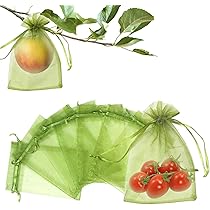 Lot De 30 Sachets De Protection Pour Raisins - 30 X 20 Cm - Réutilisables - En Organza - Avec Cordon De Serrage - Pour Le Jardin, Les Arbres Fruitiers, Les Oiseaux Et Les Insectes