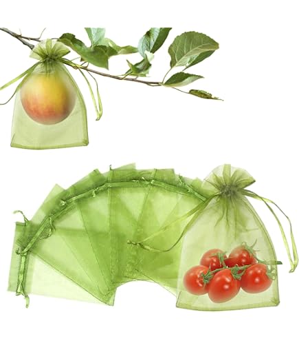 120 Obstschutzbeutel – Netzbeutel Mit Kordelzug, Atmungsaktiv, Für Garten, Blumen & Geschenke