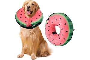 ZESTEFY Aufblasbare Halskrause Hund & Katze, Verstellbarer Schutzkragen mit Weichem Design – Leicht, Atmungsaktiv & Sicher für Genesung nach OP oder Wunden (Größe L, Rot)