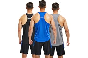 frueo 3 Pack Camiseta de Tirantes Deportiva Hombre Culturismo Fitness Tank Top Hombre Gym sin Mangas T-Shirts Chaleco