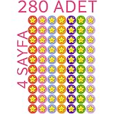 Ms Major Selection 280 Li Yıldız Sticker &Ccedil;ıkartma, Okul, Tebrik, Kutlama Stickerı, Motivasyon Setleri