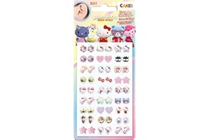 CRAZE STICKER EARRINGS Hello Kitty - Boucles d'oreilles adhésives fille, Boucles d'oreilles à coller avec motif Hello Kitty, Bijoux enfants fille