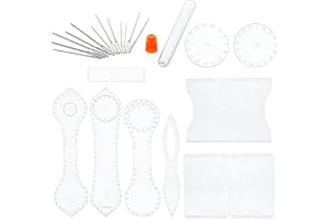 WADORN WADRON 9 pcs Transparent Acrylique Portefeuille Modèle Porte-Clés Motif Pochoir, 3 Tailles Aiguilles à Coudre Sac à Main en Cuir Acrylique Clé Pendentif Modèle Ensemble Artisanat