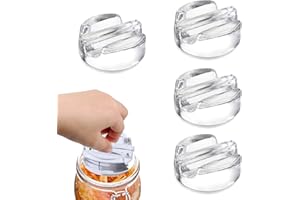 FEADBYT Fermentiergewichte, 4 Stück Fermentation Glas Gewichte, Gärgewichte aus Glas mit einem Durchmesser von 7 cm, Gurken Einmachglas Gewicht, Beizglasgewicht mit Griffigem Griff, für Pökelgärungen