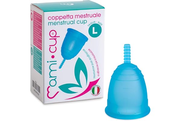 Mamicup® La Cuope Menstruelle en Silicone de Qualité Médicale, Certifié par la FDA, Meilleure Alternative aux Tampon (Turquoise, L)
