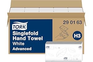 Tork Zickzack Papierhandtücher Advanced 290163 - H3 Falthandtücher für Papierhandtuchspender - saugfähig und reißfest, 2-lagig, weiß, groß - 15 x 250 Tücher