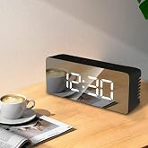 HyMark Dijital &Ccedil;alar Saat Usb/Pil Aynalı LED Termometre Alarm Gece Modlu Eletronik Saat