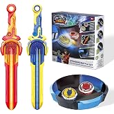 INFINITY NADO Topa&ccedil; Battle Arena Seti, &Ccedil;ocuk Metal Oyuncak, Erkek &Ccedil;ocuk 2 Adet, Savaş &Uuml;stleri Topa&ccedil; Fırlatıcı Oyuncak, Spinni