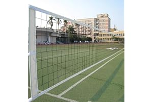 IPENNY Standard Size Volleyball Replacement Net Portable Adjustable Training Net Foldable Official Standard Size Indoor Outdoor Sports Equipment for Backyard Schoolyard Pool Beach Driveway