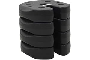 Kstyhome Pavillon-Gewichte 4 STK. Gewichte für Festzelt, Zelt Pavillon, Pop Up Pavillon, Pavillon Beschwerer, Schwarz 220x30 mm Beton