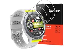 iVoler 4 sztuki szkła hartowanego do Amazfit Cheetah (wersja okrągła) (nie dla Amazfit Cheetah Square Version), ochrona ekranu przeciw zarysowaniom, twardość 9H, odporna na odciski palców,