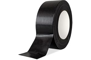 NDR London 1 x Roll Black Duct Tape, Gaffer Tape, Duct Tape, 48mm x 45M, Strong Duct Tape Heavy Duty Adhesive Cloth Tape, Super Sticky And Waterproof Gaffa Tape, Carpet Tape