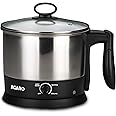 AGARO Esteem Electric Multi Kettle 1.2L, 600W, with Stainless Steel Body, Egg Rack, Grill Rack, 3 Heating Modes & Rapid Boil Technology, Boiling Water and milk, Tea, Coffee, Oats, Noodle, Soup
