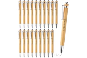 ‎LEIKEDUN 20 Stück Glücksstift Kugelschreiber Geschenke Bambus Druckkugelschreiber Inspirierende Kugelschreiber Abschiedsgeschenk Kollegen Erzieherin Lehrerin Mitschüler Freundin Hochzeit Geschenk (B)
