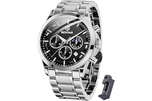 BY BENYAR BENYAR Men's Watches Chronograph Date Watch Analogue Quartz Waterproof Business Casual Fashion Wrist Watches Gift for Men