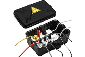 Hrensaw Large Outdoor Electrical Box Waterproof(12.6x8.7x5.1inch),IP54 Waterproof Outdoor Outlet Covers,Weatherproof Extension Cord Covers Protect Outlet,Plug,Timer,Power Strip,Holiday Light,Black