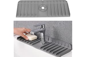 DIYCUT Paraspruzzi Lavello Cucina, 2 Pezzi Kitchen Sink Splash Guard in Silicone di Alta qualità Piccolo Disegno del Foro, Appetino Lavandino Cucina Morbido ed Elastico per Evitare Schizzi d'Acqua