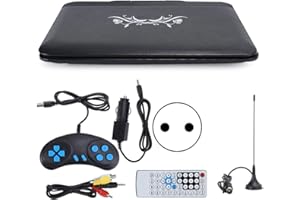 Lantro JS - Lettore EVD portatile con funzione TV da 13,9", lettore DVD 16: 9 pollici, per AVI/EVD/DVD/SVCD (regolamentazione europea)